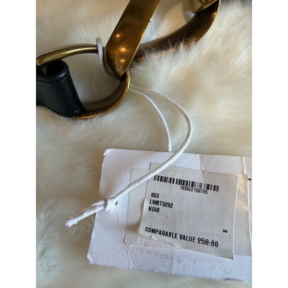 Frame Denim Triple Twist Chain Leather Belt Black Womens Size Small - Picture 9 of 9